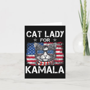 Ladys for Kamala Funny Cat 2024 Präsident Kamala-K Karte