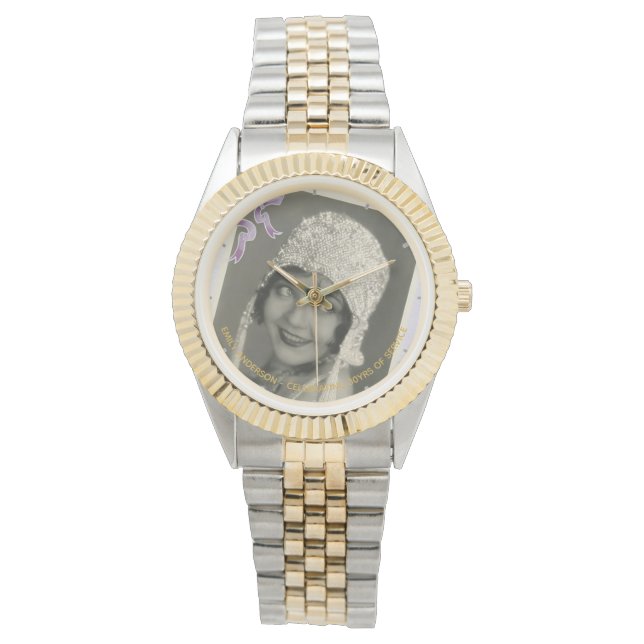 Ladys FOTO Watch RETIREMENT - Gedenkname Armbanduhr (Vorderseite)