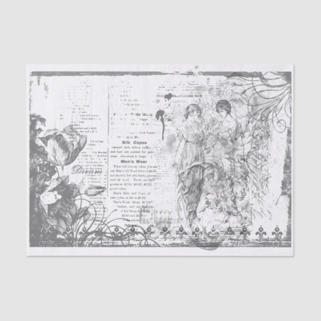 Ladys Frame-Dekodierung Seidenpapier (Vorderseite)