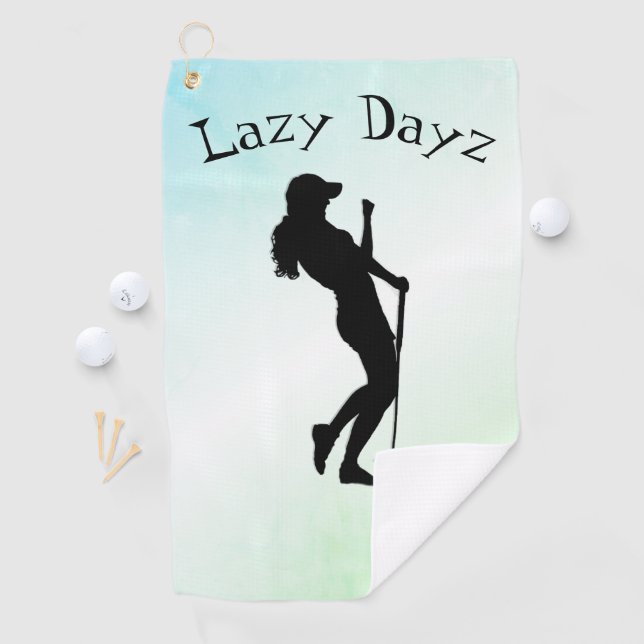 Ladys Golf Green Golfhandtuch (Insitu)