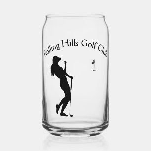 Ladys Golf Hole in einem persönlichen Dosenglas