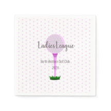 Ladys Golf League Party Napkin
