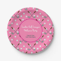 Ladys Golf League Party Paper Plate