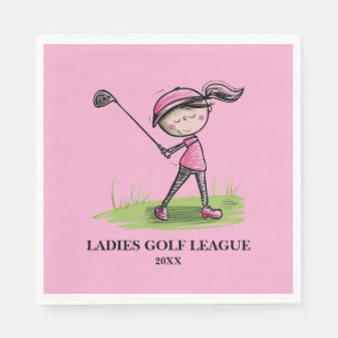 Ladys Golf League Party Serviette