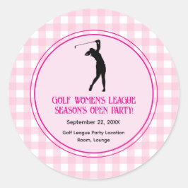 Ladys Golf League Party Sticker