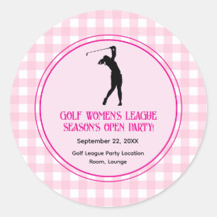 Ladys Golf League Party Sticker