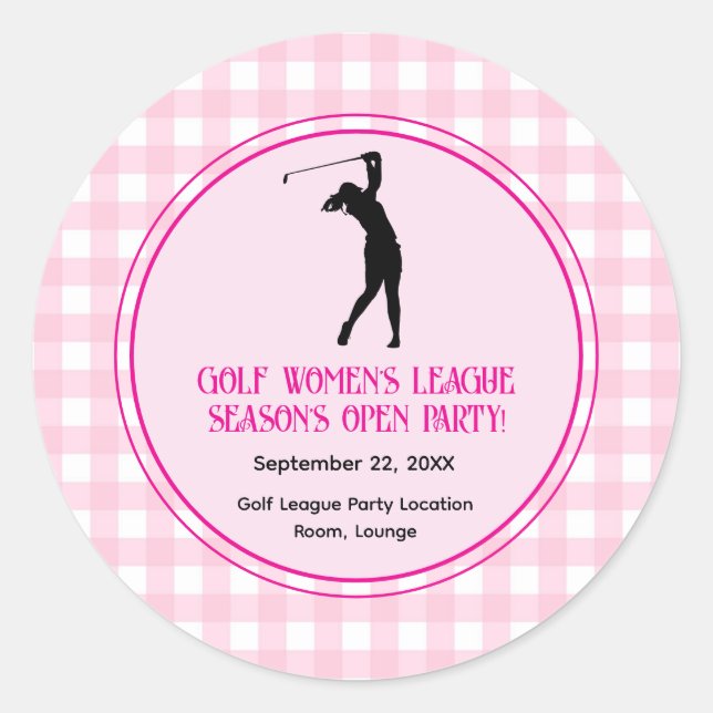 Ladys Golf League Party Sticker (Vorderseite)