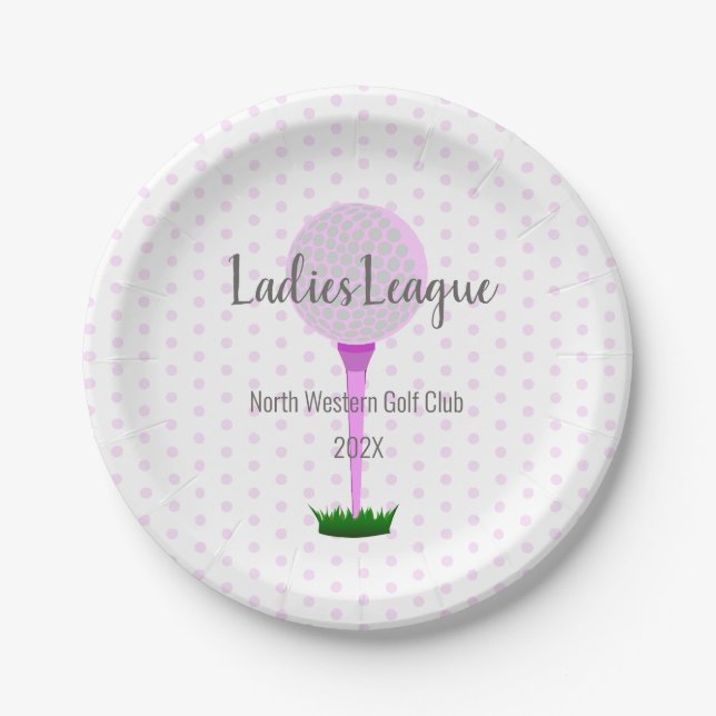 Ladys Golf League Pink Dot Party Teller (Vorderseite)
