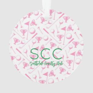 Ladys Golf Pink White CUSTIOM Preisverleihung Gefa Ornament