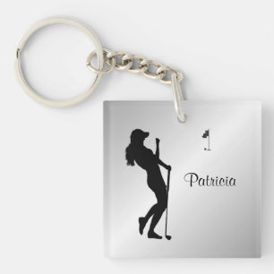 Ladys Golfer Personal  Schlüsselanhänger