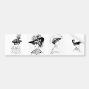 Ladys' Hat Autoaufkleber