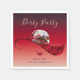 Ladys Hat Derby Party Serviette