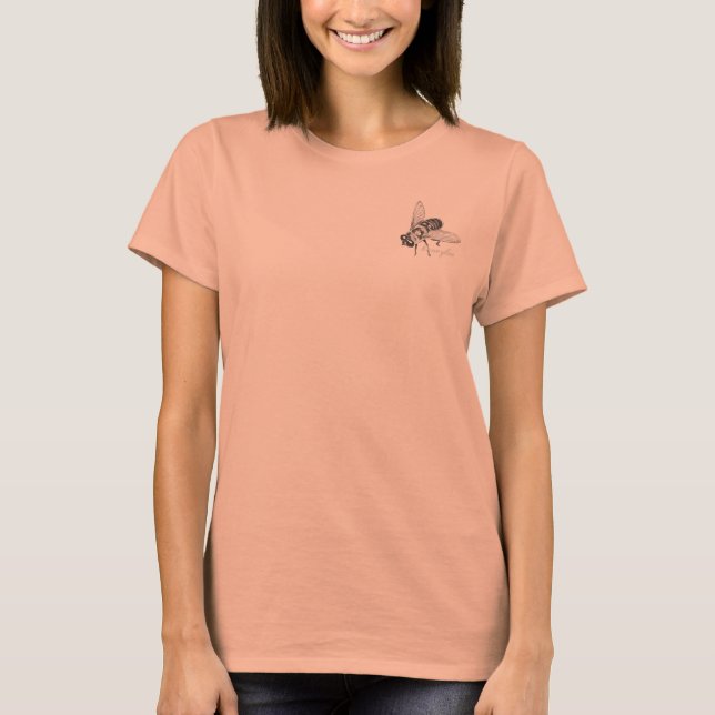 Ladys Honeybee Jacket Women's Honey Bee Hoodie T-Shirt (Vorderseite)
