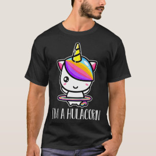 Ladys Hula Hoop Fitness Hooping Unicorn Hulahoop T-Shirt