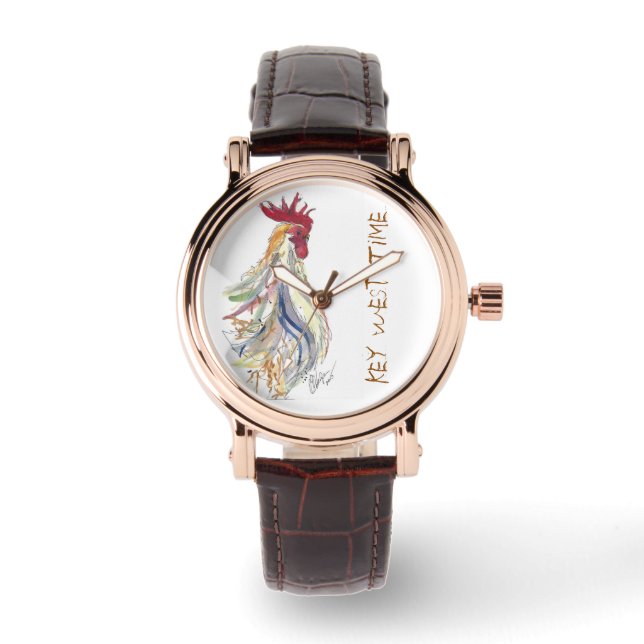 Ladys Key West Rooster Watch Armbanduhr (Vorderseite)