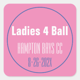 Ladys League Turnament Souvenir Quadratischer Aufkleber
