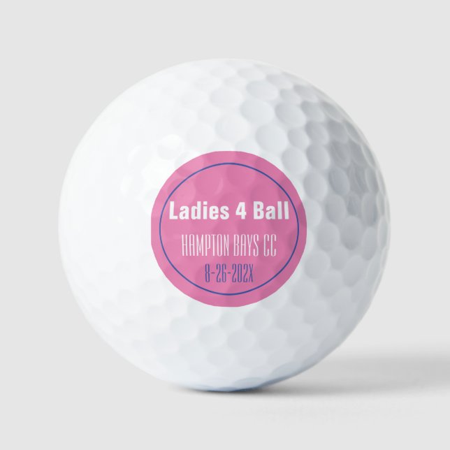 Ladys League Turnier Souvenir Golf Ball (Vorderseite)