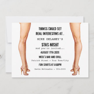 Ladys Legs Stag Nachteinladungen Einladung