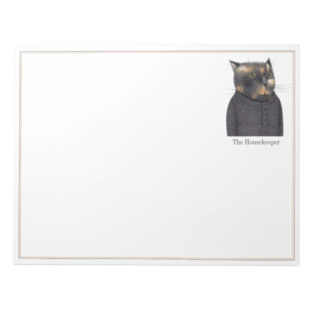 LADY'S MAID CAT 11x8.5 Notepad Notizblock (Vorderseite)