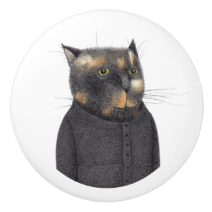 LADY'S MAID CAT Keramik Drawer Knob Keramikknauf