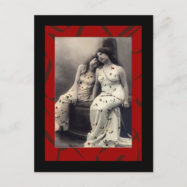 Ladys mit Viktorianischem Haarbild Postkarte (Vorderseite)