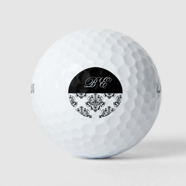 Ladys Monogram Damask Golfball (Vorderseite)