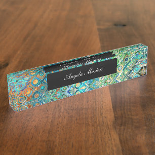 Ladys Monogram Modern Abstrakt Namensplakette