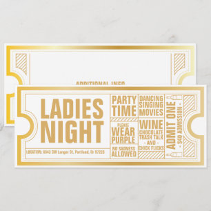 Ladys Night Invitation - Vollständig anpassbarer T Einladung