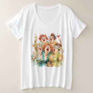 Ladys Night Laghter Große Größe T-Shirt