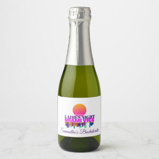 Ladys Night Mini Sparkling Weinflaschen Etiketten