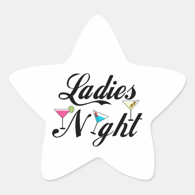 Ladys Night Stern-Aufkleber (Vorderseite)