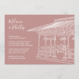 Ladys Pavilion Central Park New York Wedding Einladung