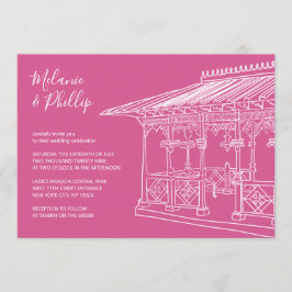 Ladys Pavilion Central Park New York Wedding Einladung
