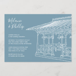 Ladys Pavilion Central Park New York Wedding Einladung