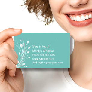 Ladys Personal Contact Cards Telefonnummerkarte