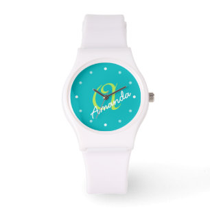 Ladys Personalisiert Monogram Sporty Armbanduhr