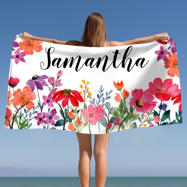 Ladys Personalisiert Name Girl Strandtuch (Ladies Personalized Name Girl Beach Towel)