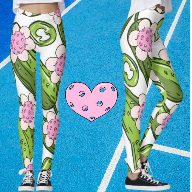 Ladys Pickleball Funny Leggings (Unique leggings to show pickleball love and make others laugh)