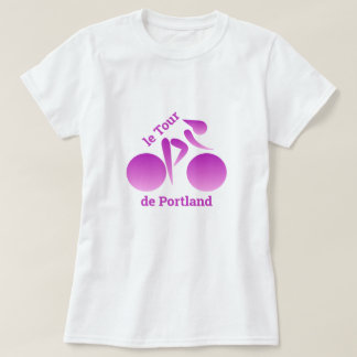 Ladys Pink Gradient Bicycle T - Shirt