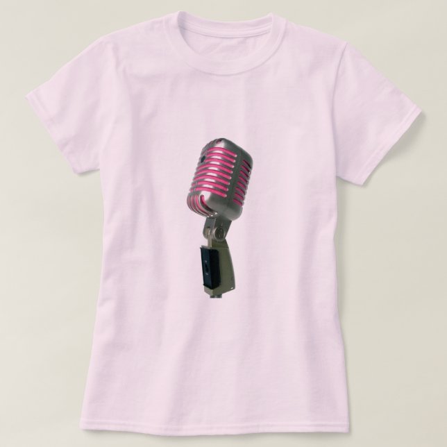 Ladys - Pink Mic T - Shirt (Design vorne)