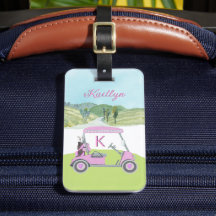 Ladys Pink Watercolor Monogram Name