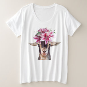 Ladys Plus Size T-Shirt Lily the Goat