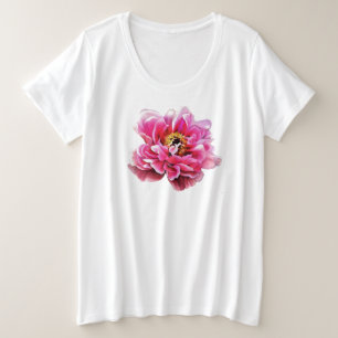 Ladys Plus Size T-Shirt Pink Peak