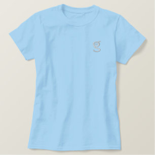 Ladys Polo Shirt w besticktes graues Logo