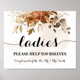 Ladys Powroom Herbst Hochzeit im Herbst Empfang Poster