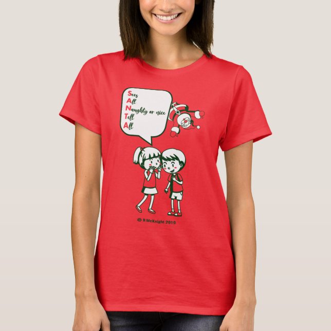 Ladys Santa Acronym T-Shirt (Vorderseite)