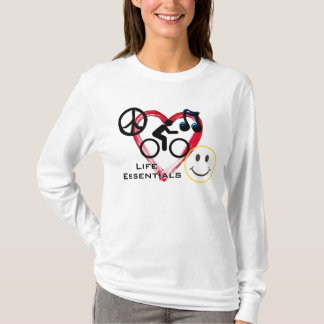 Ladys' Scoop Hoodie, "Life Essentials" T-Shirt
