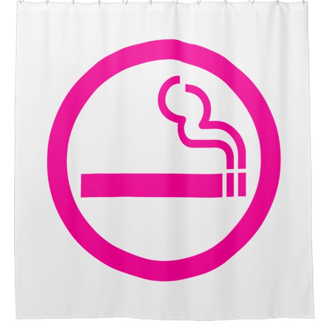 Ladys Smoking Area 喫 煙 性 japanischen Unterschrift Duschvorhang (Vorderseite)