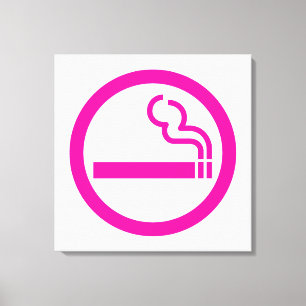 Ladys Smoking Area 喫 煙 性 japanischen Unterschrift Leinwanddruck