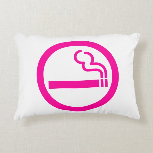 Ladys Smoking Area 喫 煙 性 japanischen Unterschrift Zierkissen (Vorderseite)